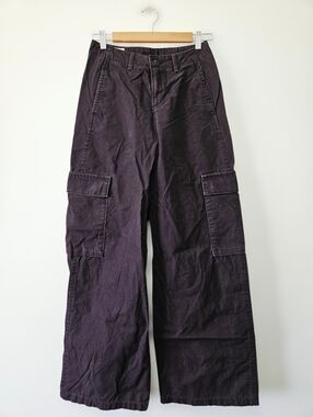 Levi's Baggy Cargo Pants Size 24 Black Wide Leg